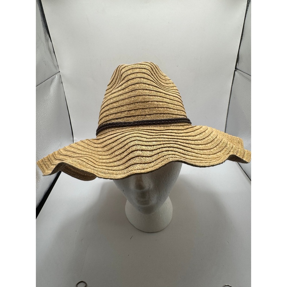 Four Buttons San Diego Hat Co Straw Sun Hat Womens OS Tan Flexible Wire Brim